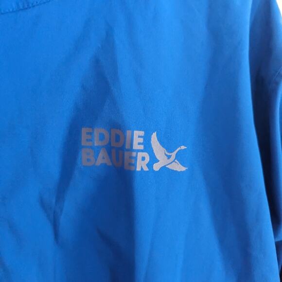 NEW Men's Eddie Bauer Royal Blue Hooded Jacket Large Outdoors TWO SPOTS - Picture 4 of 7